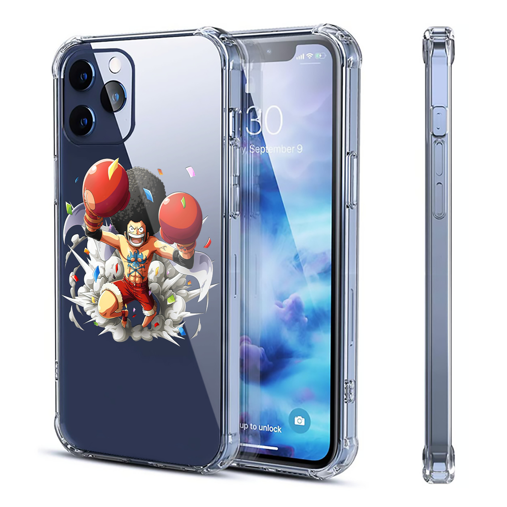 （画像用） ワンピース モンキー・D・ルフィ ONE PIECE Monkey D. Luffy 【iPhone 12シリーズ対応】透明スマホケース（クリアソフトケース）